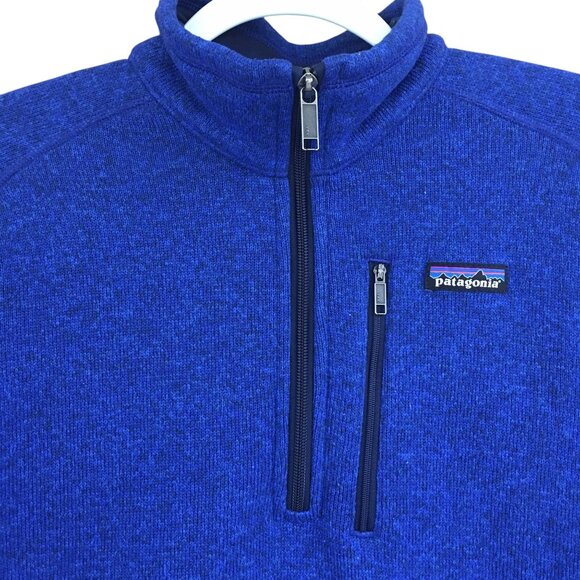 Patagonia Better Sweater Men's Size Small 1/4 Zip Pullover Fleece Top Blue - Picture 5 of 11